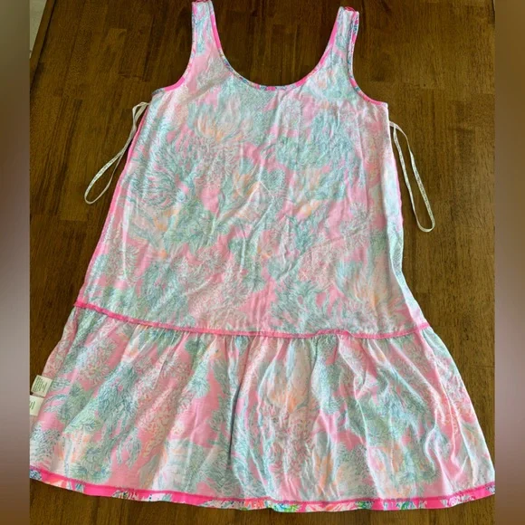 Lilly Pulitzer Skyelar Tank Dress SZ S Prosecco Pink Seaing Things - Picture 12 of 15